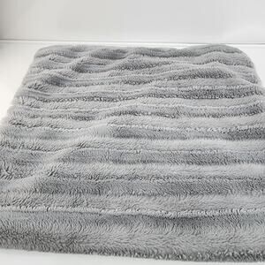 UGG Pillow Cover 20x36 Charcoal Gray Faux Fur Body Lumbar Zip Textured